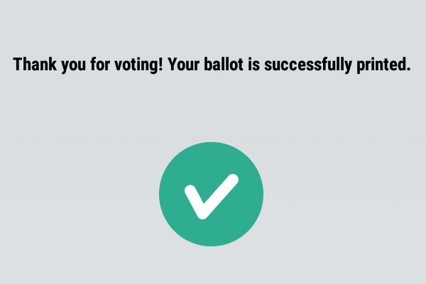 8. Retrieve Your Paper Ballot from Printer 8. Retrieve Your Paper Ballot from Printer