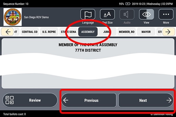 4. Navigate Ballot 4. Navigate Ballot