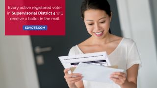 Every active, registered voter in Supervisorial District 4 will receive a ballot in the mail